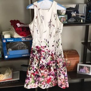 Maggy London Floral Poppy Knee Length Dress